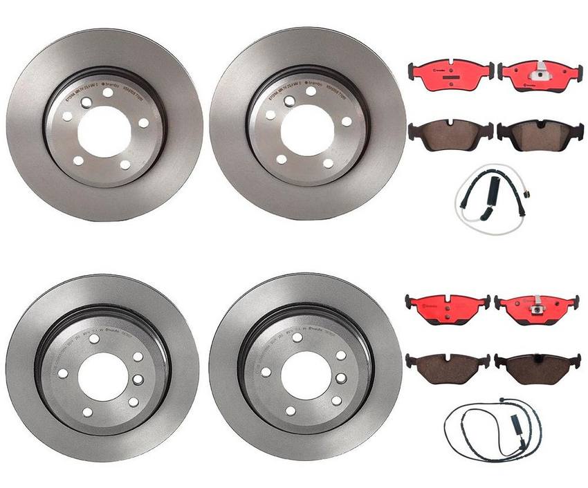 BMW Brembo Brake Kit - Pads &  Rotors Front and Rear (300mm/294mm) (Ceramic) 34356751311 - Brembo 3281314KIT